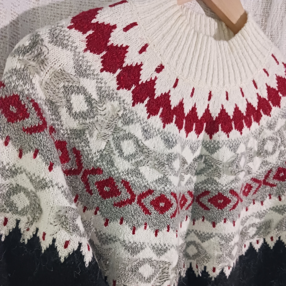 J. JILL SNOW Ski Cabin sweater womens size small super soft! - Picture 2 of 10